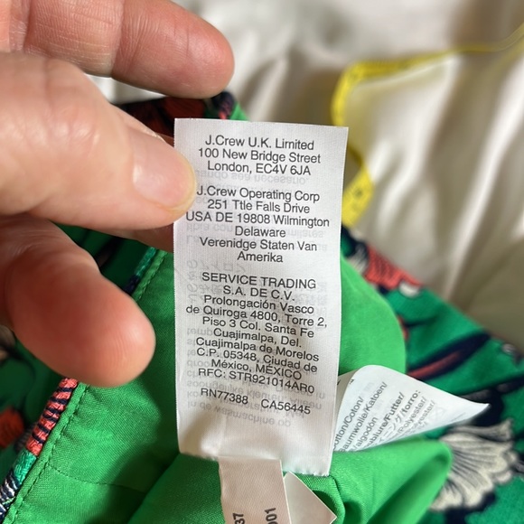 J By J.CREW Skirt Size 6 Cotton Floral Lined Slit Back Zip Knee Length Straight - Picture 10 of 16